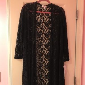 NWT small lace BLACK LulaRoe cardigan Sarah